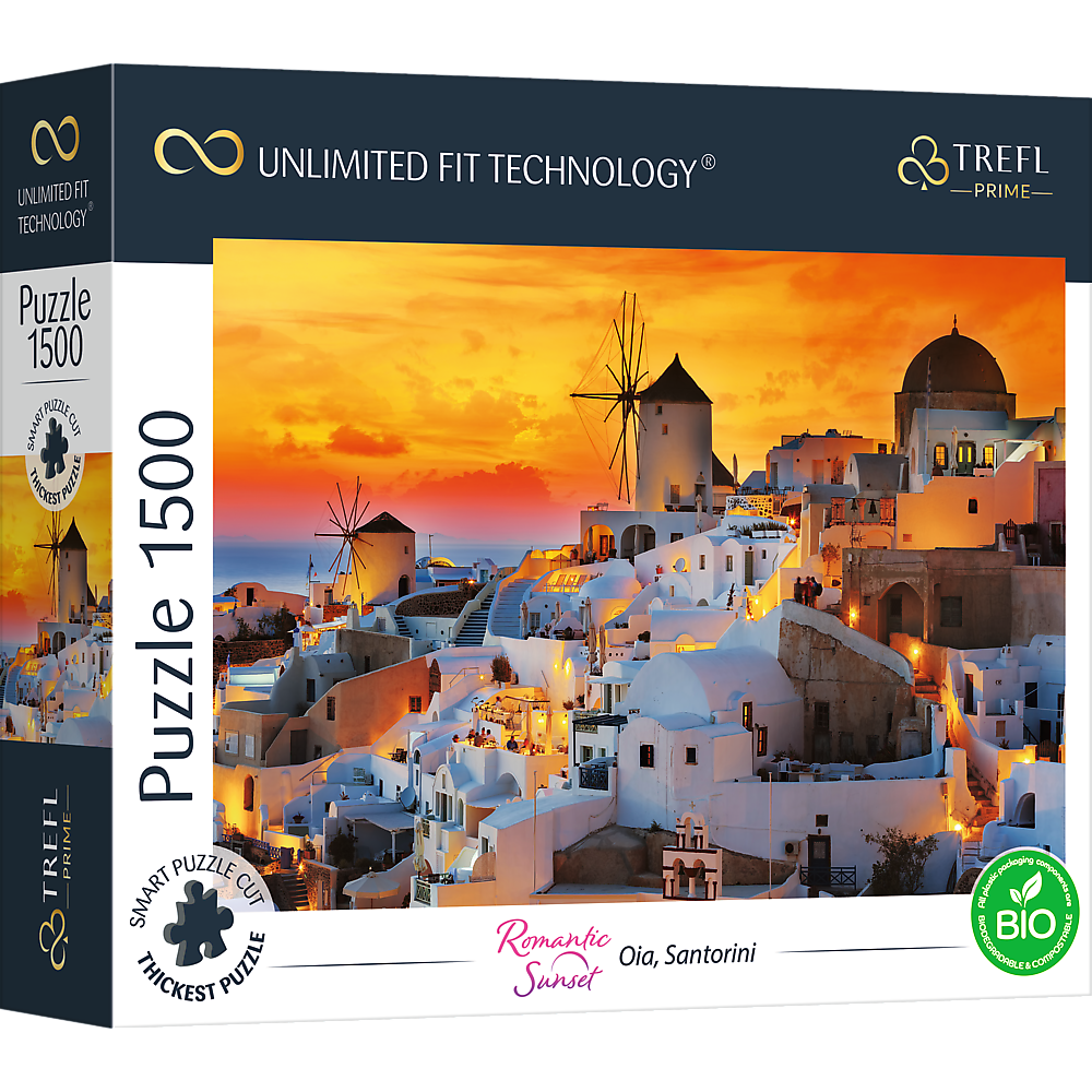 Puzzle - Romantic Sunset: Oia, Santorini 1500 Teile