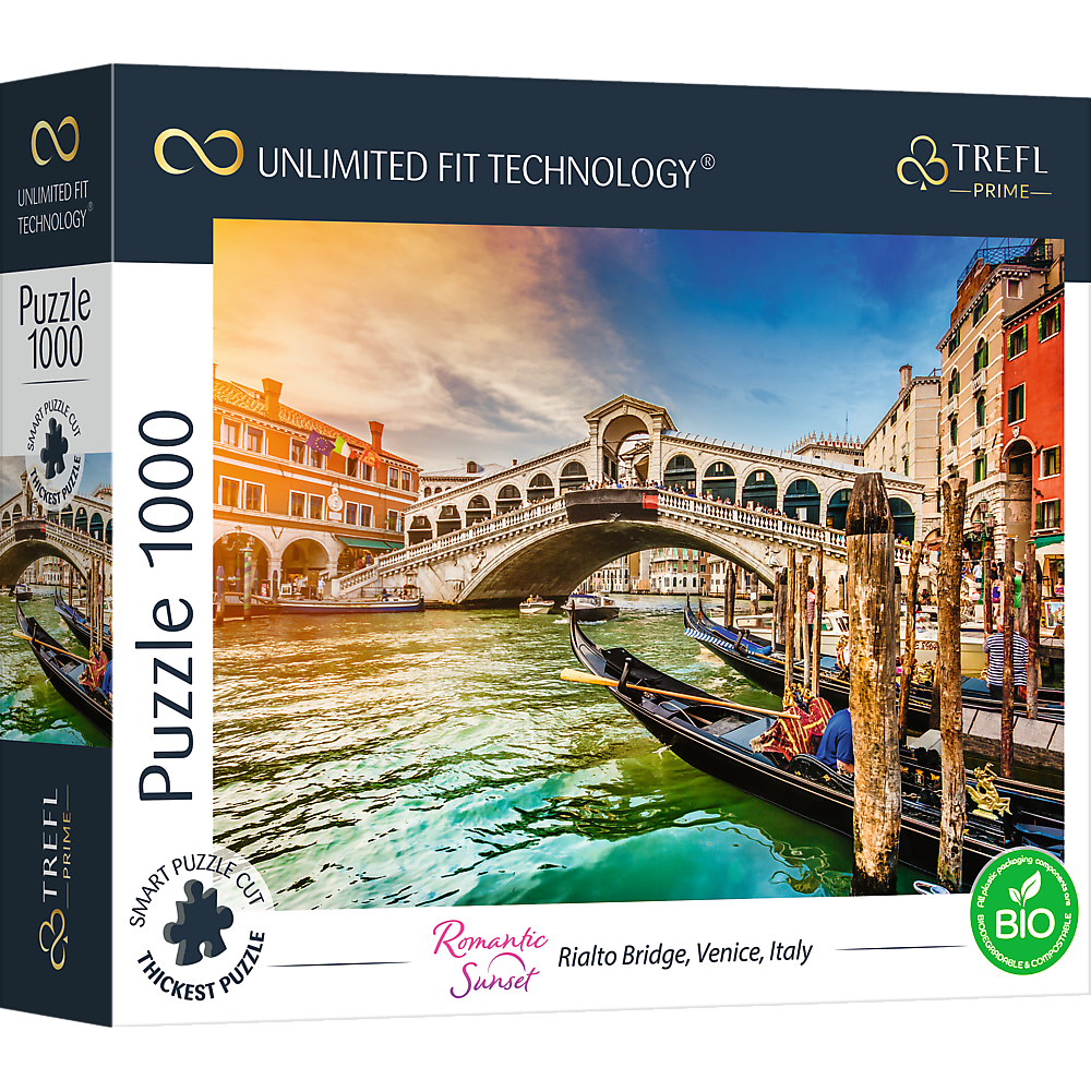 Puzzle - Romantic Sunset: Rialto Bridge, Venice, Italy 1000 Teile