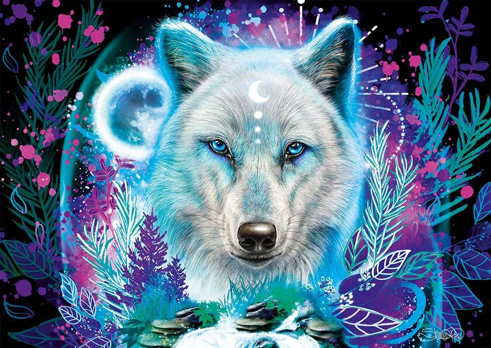 Sheena Pike: Neon Arktis-Wolf | Puzzle 1000T