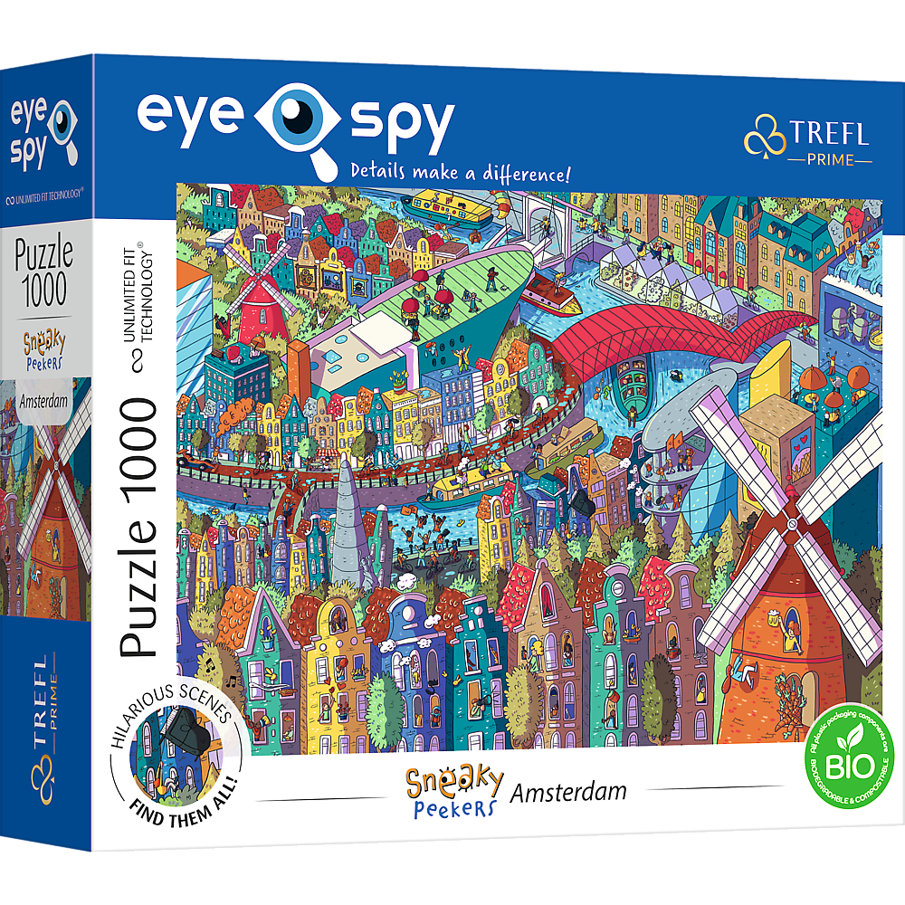 Puzzle -Eye-Spy - Sneaky Peekers: Amsterdam 1000 Teile