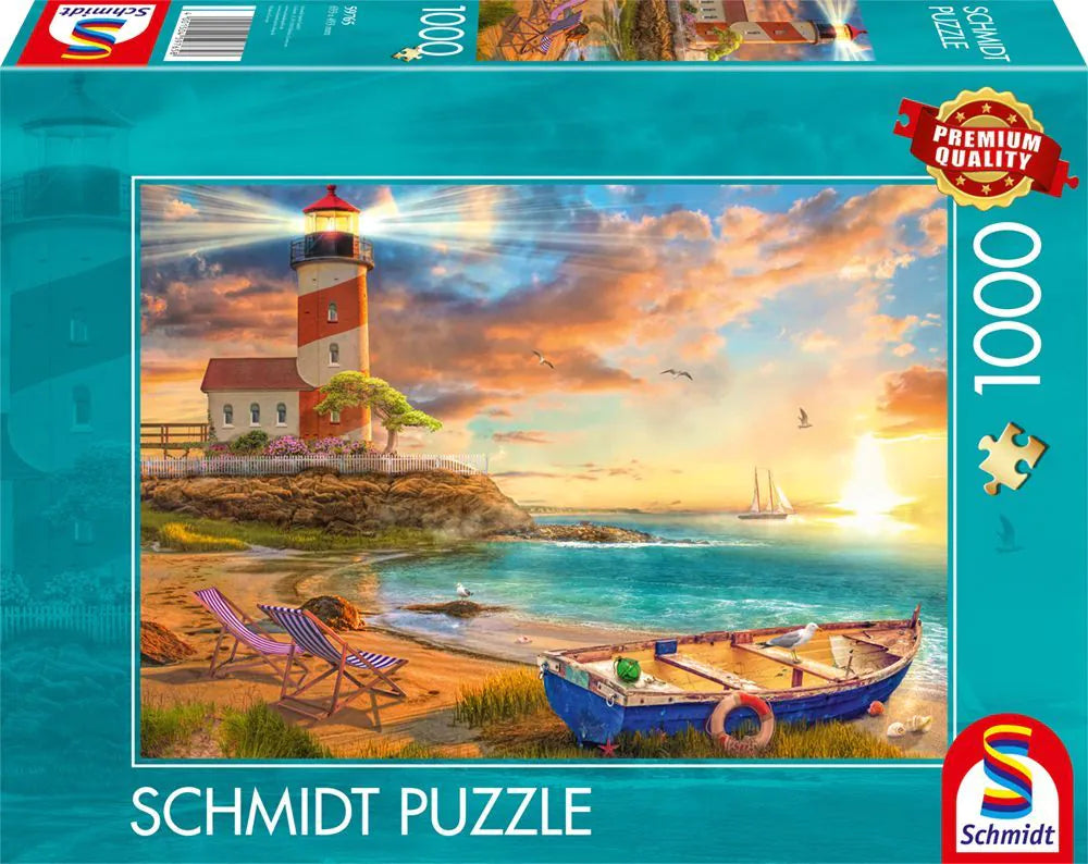 Sonnenuntergang in der Leuchtturm-Bucht | Puzzle 1000T