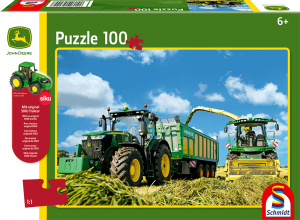 Puzzle - Traktor 7310R mit 8600i Feldhäcksler 100 Teile