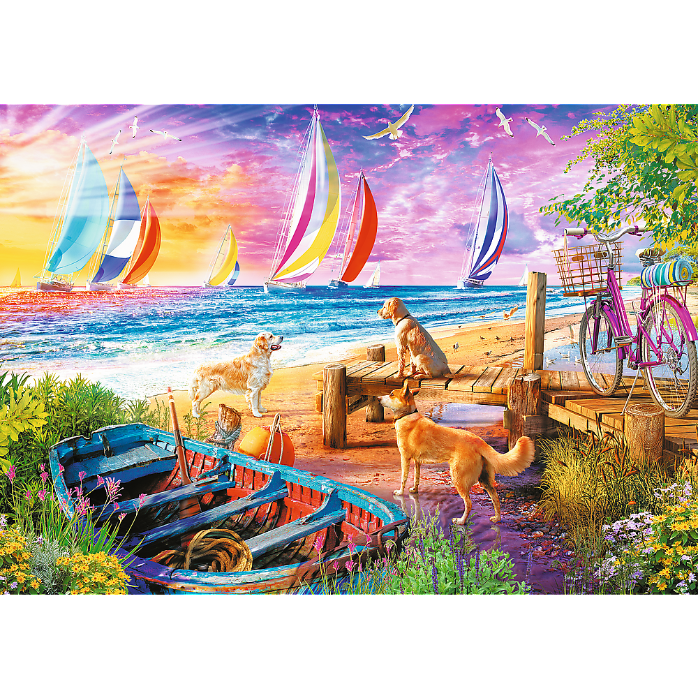 Puzzle - Vacay Time: Sailboats View 1000 Teile