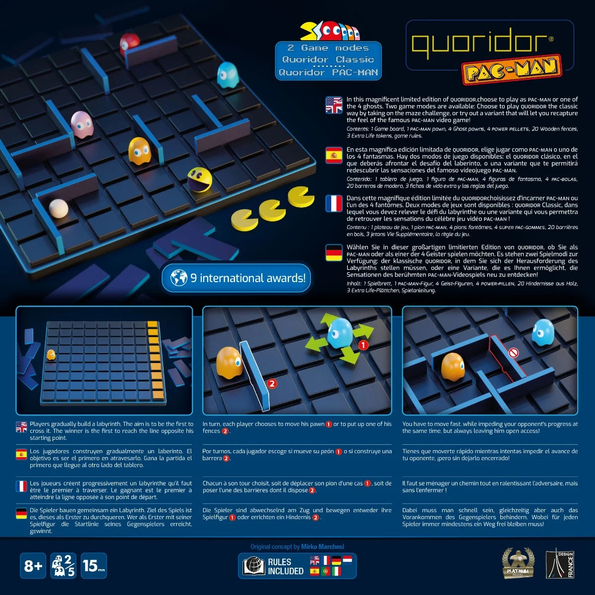 Familienspiel Quoridor Pac-Man Rückseitge