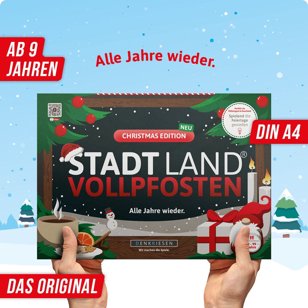 Stadt Land Vollpfosten -Weihnachts Edition | DinA4 Format