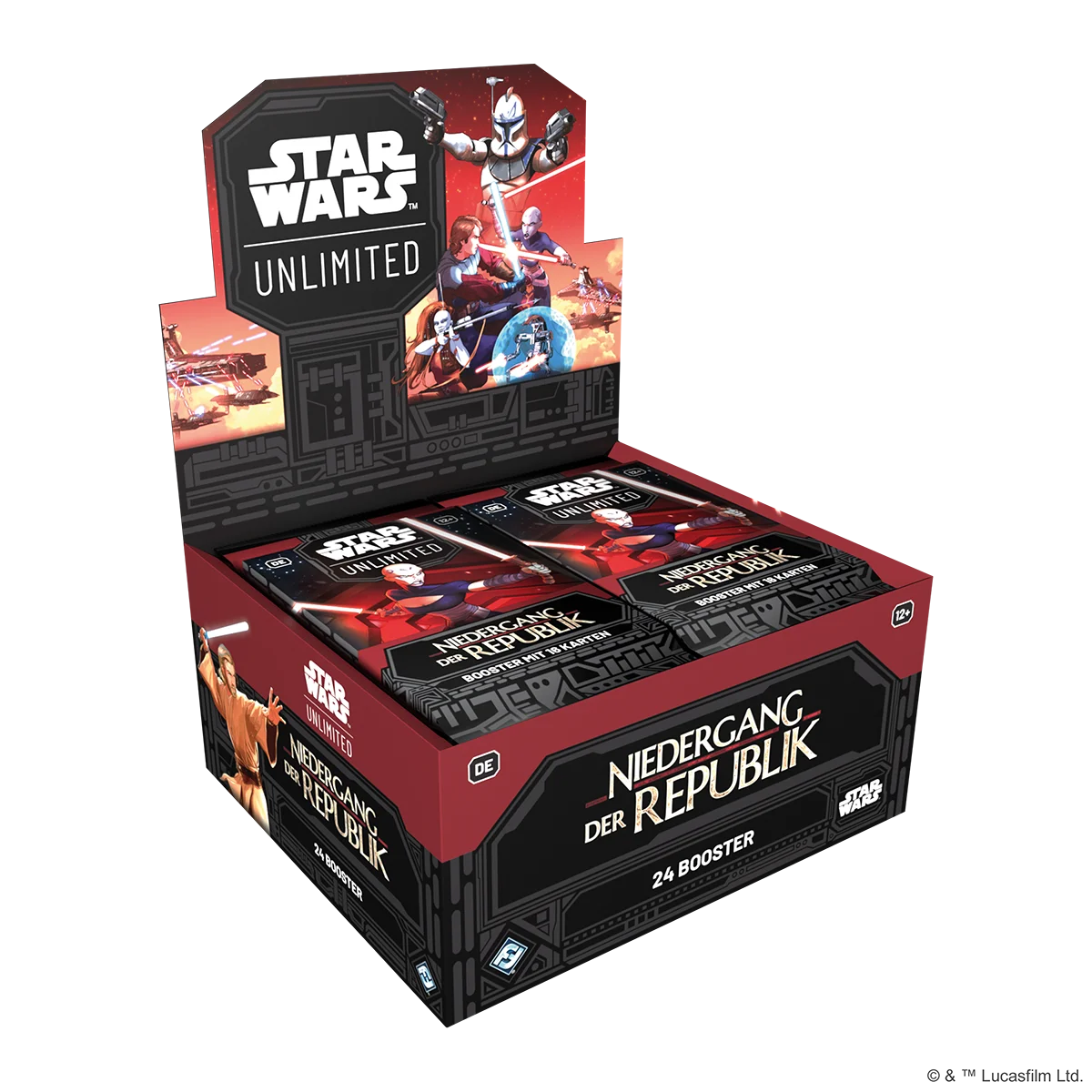 Star Wars Unlimited: Niedergang der Republik - Booster Display. Spielschachtel