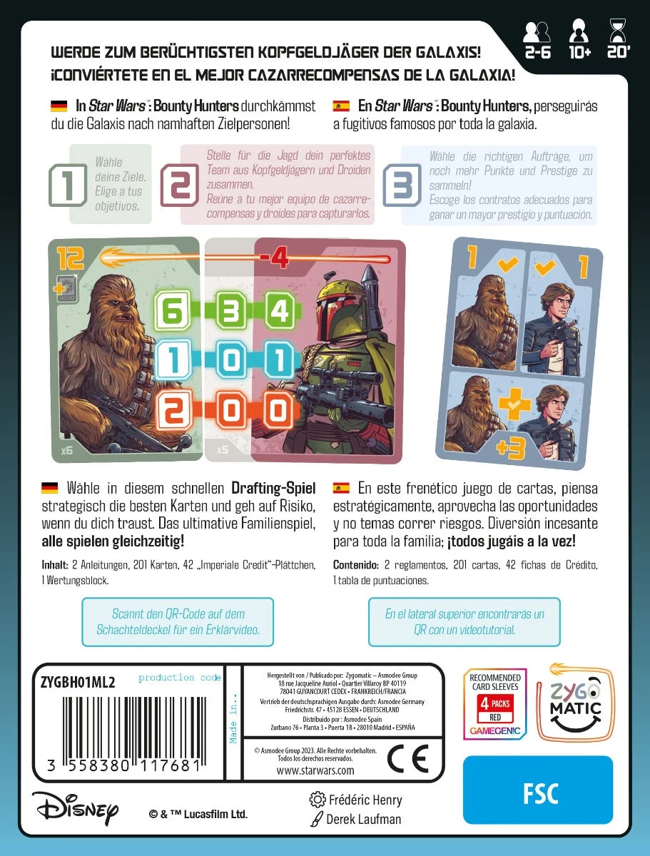 Kartenspiel Star Wars: Bounty Hunters Rückseite