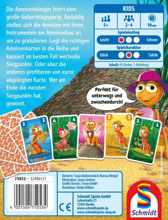 Kinderspiel Stau vorm Bau Rückseite