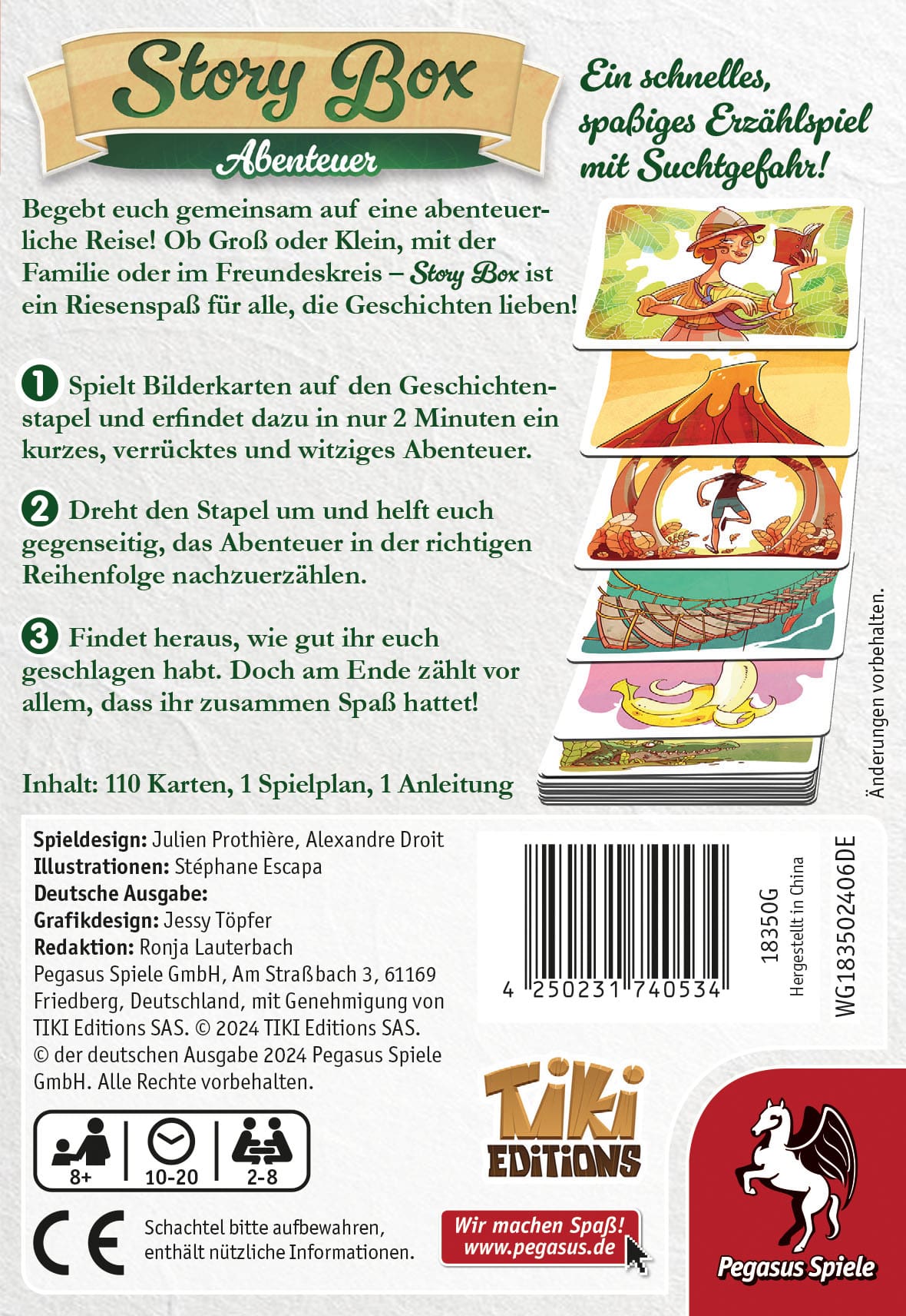 Familienspiel Story Box - Abenteuer Rückseite