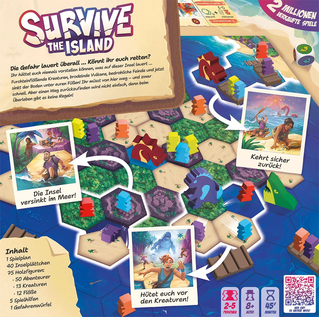 Familienspiel Survive the Island Rückseite