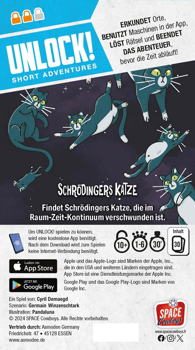 Escapespiel Unlock! Short Adventures: Schrödingers Katze Rückseite