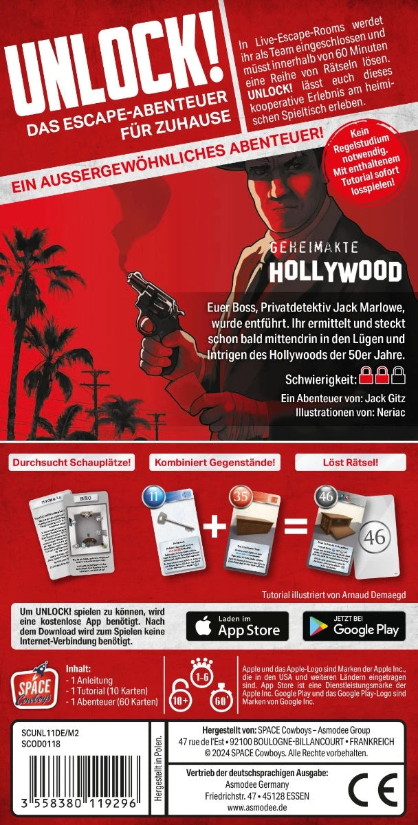 Escapespiel Unlock! - Geheimakte Hollywood Rückseite