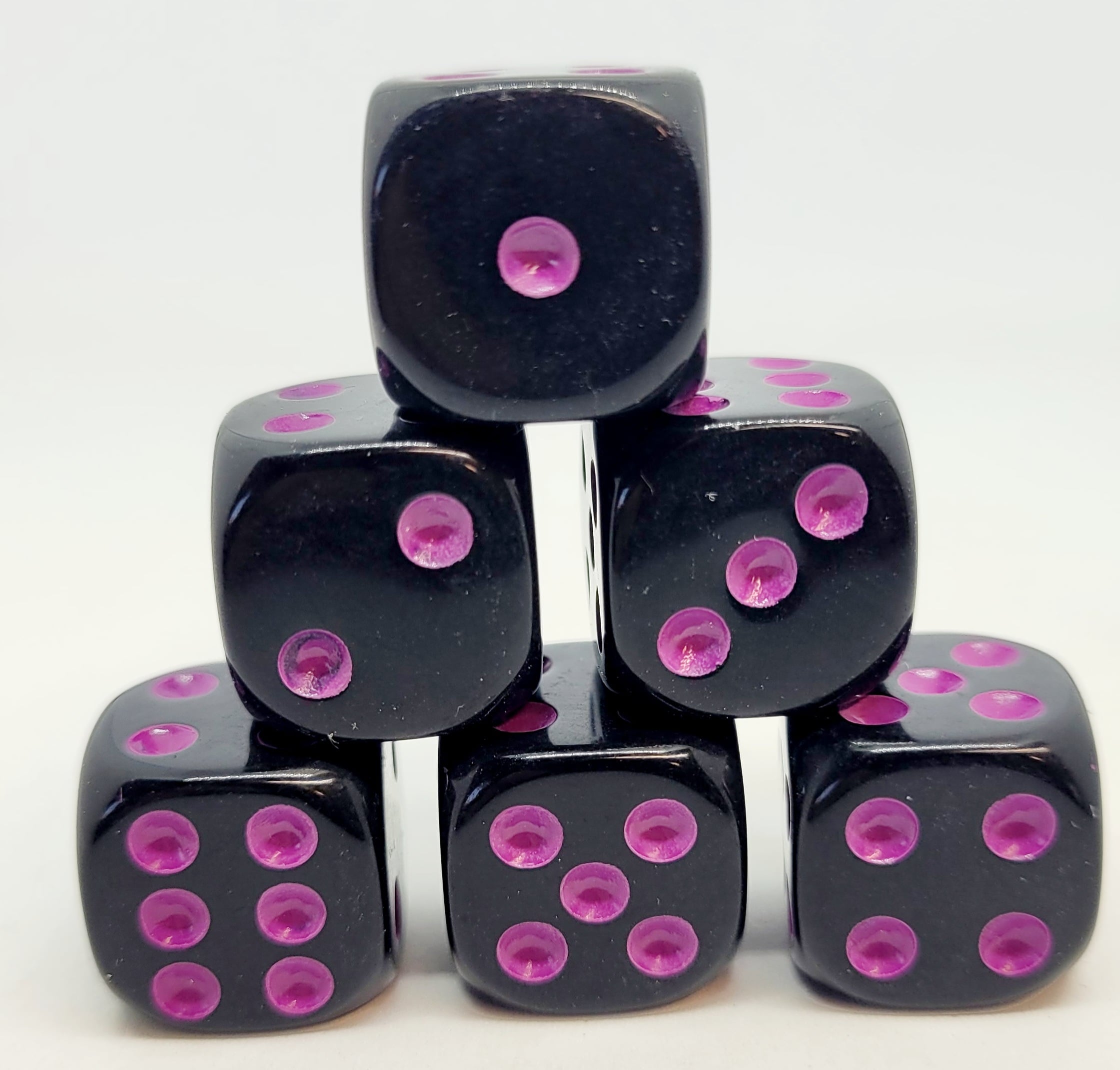 Würfelset D6 Opaque/Neon Purple (12)