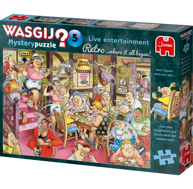 Wasgij Retro Mystery 5: Sonntagsessen | Puzzle 1000 Teile
