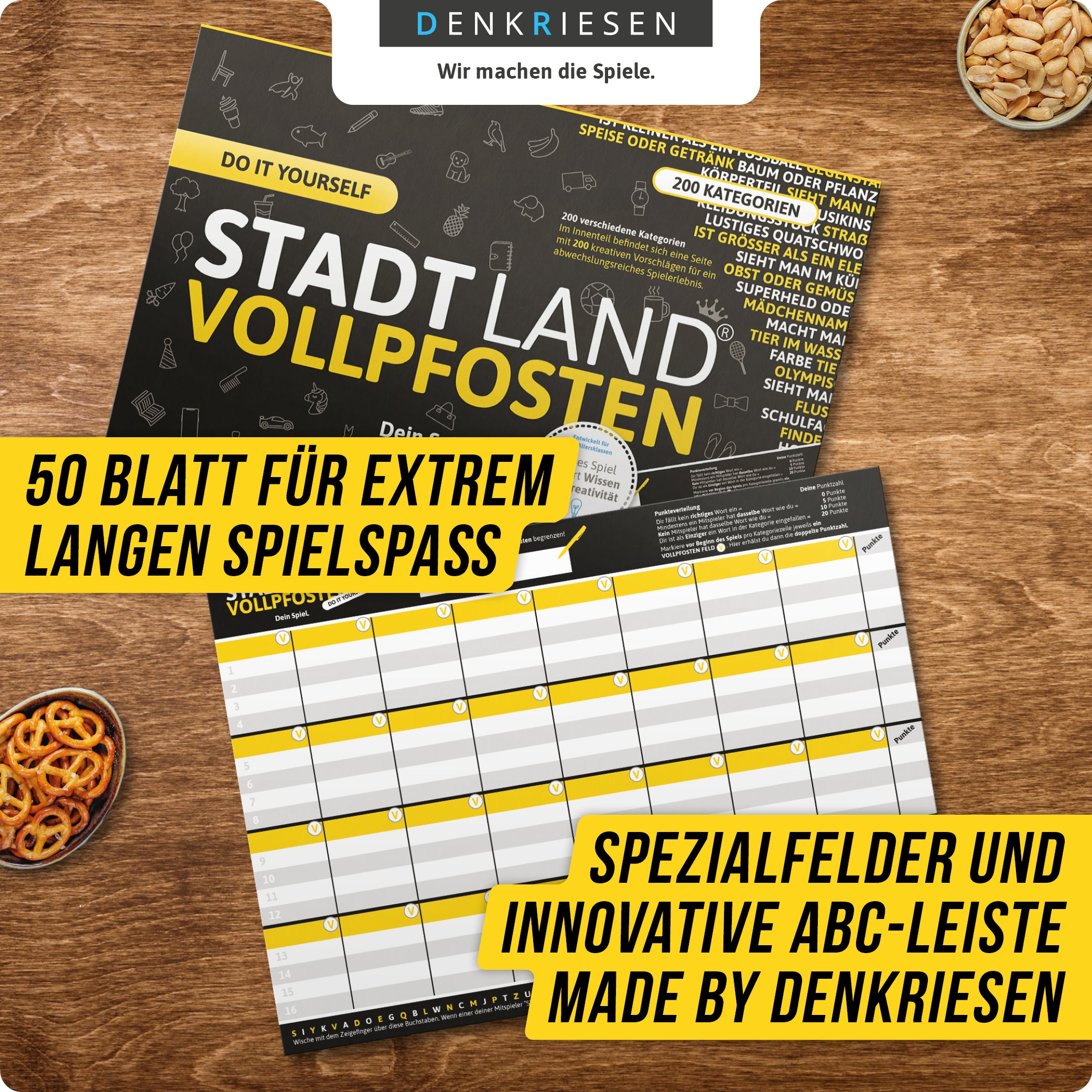 Stadt Land Vollpfosten - Do It Yourself Edition | DinA4 Format