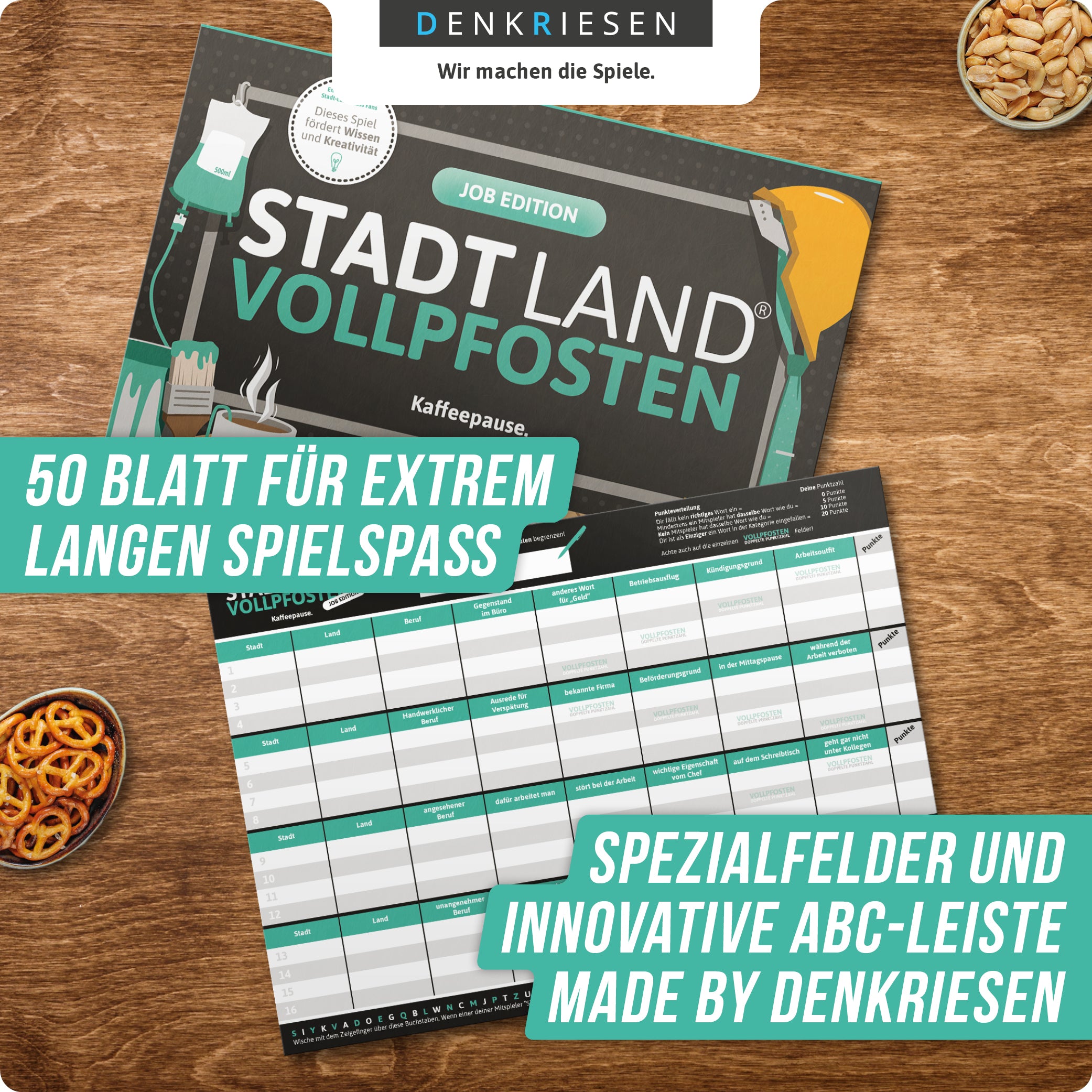 Stadt Land Vollpfosten - Job Edition | DinA4 Format