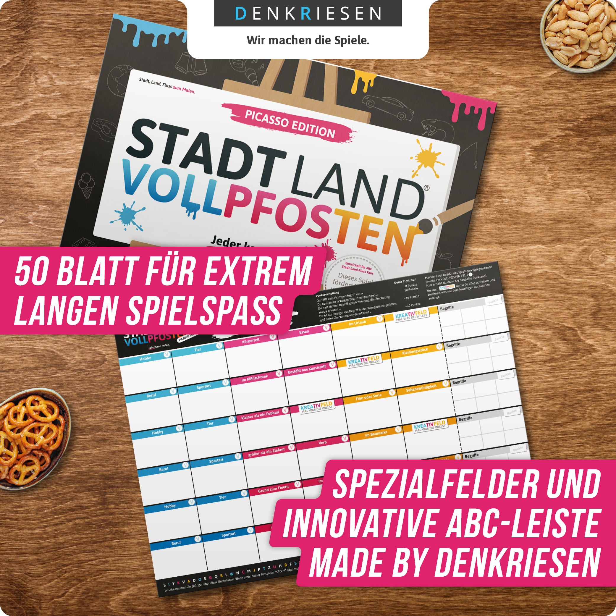 Stadt Land Vollpfosten - Picasso Edition | DinA3 Format