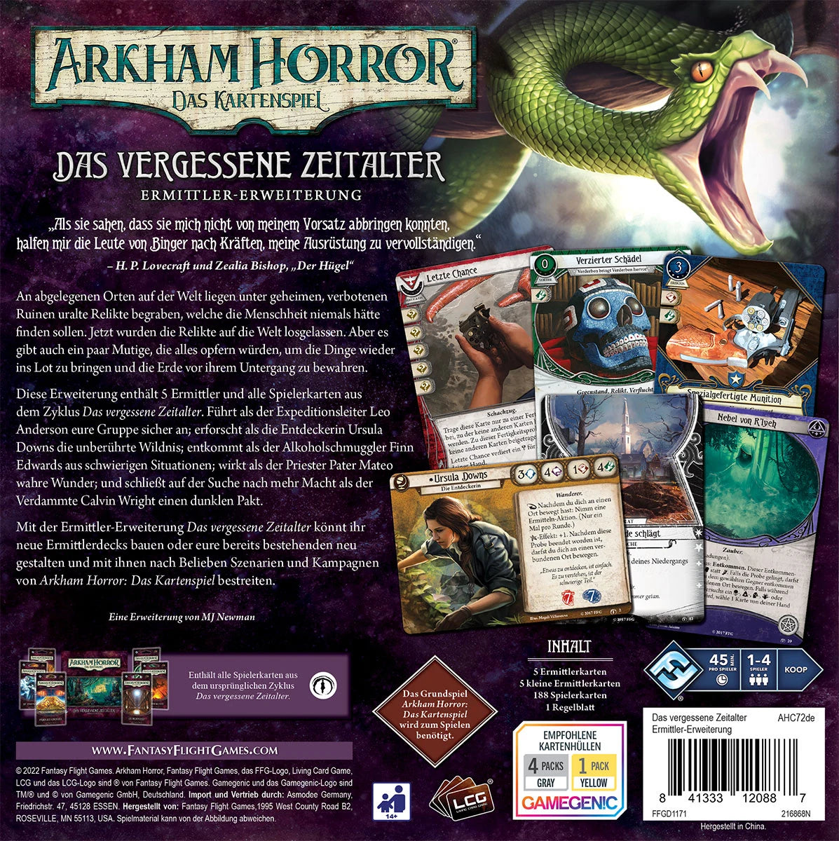 Arkham Horror: Das Kartenspiel - Das vergessene Zeitalter - Ermittler-Erweiterung