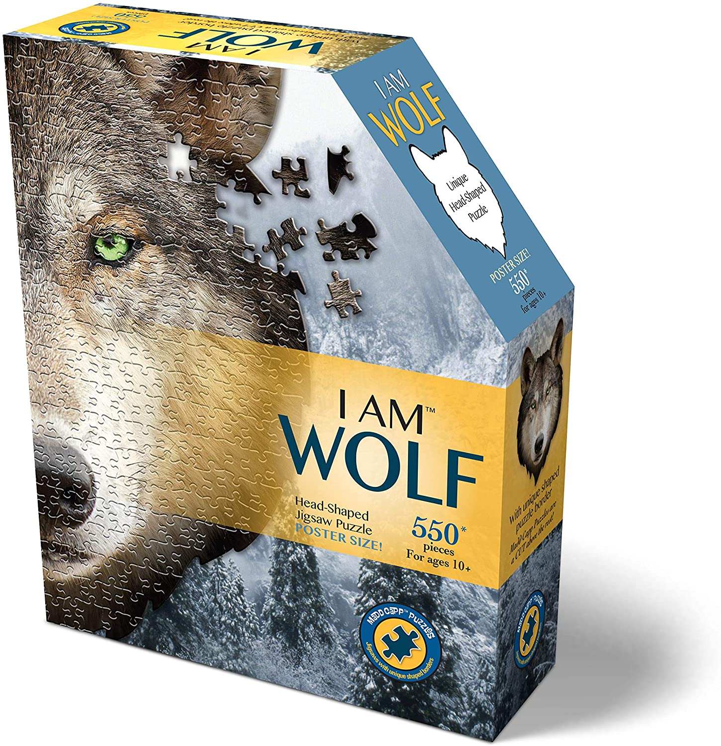 I am Wolf | Konturpuzzle 550 Teile | Madd Capp