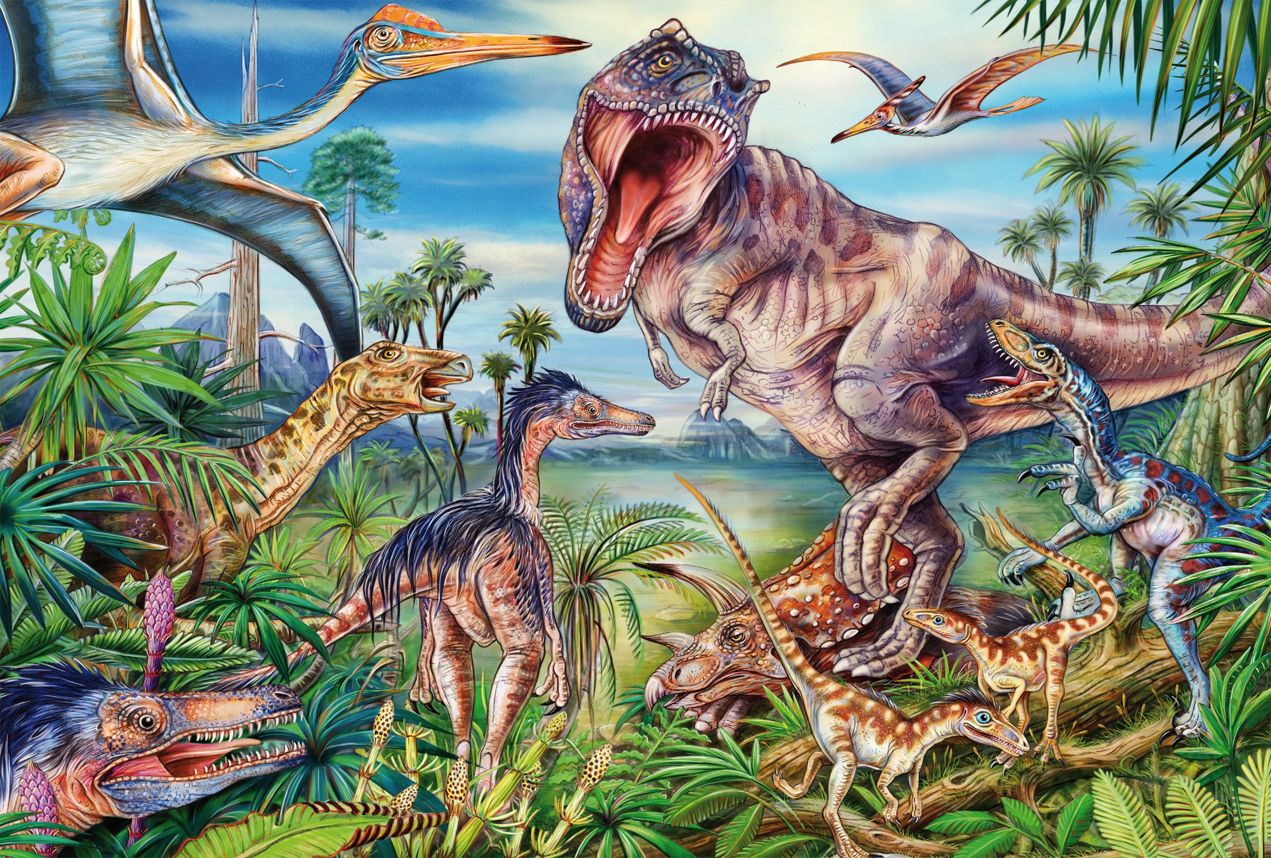 Bei den Dinosauriern | Kinderpuzzle 60 Teile
