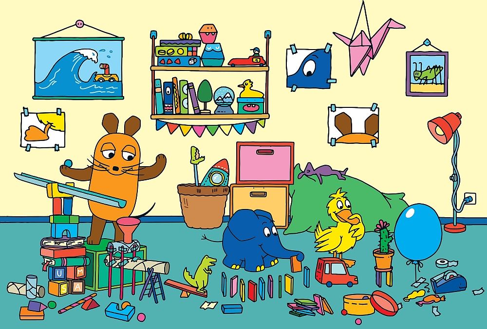 Die Maus: Ein Tag mit der Maus | Kinderpuzzle 3x48 Teile