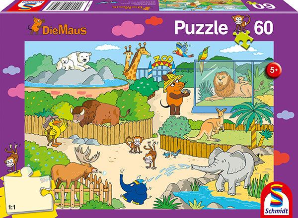 Die Maus: Im Zoo | Puzzle 60T