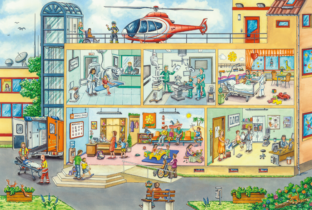 Im Kinderkrankenhaus | Kinderpuzzle 40 Teile