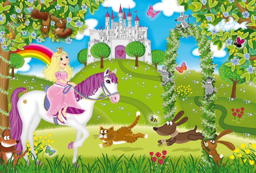 Prinzessin im Schlossgarten | Kinderpuzzle 3x48 Teile