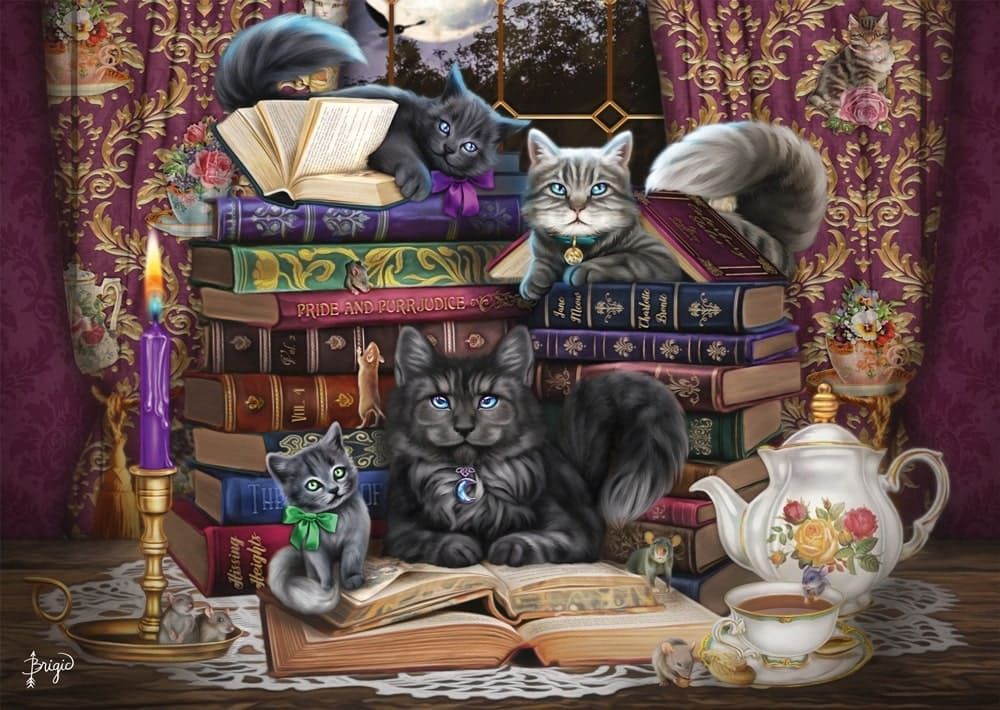 Brigid Ashwood: Märchenstunde mit Katzen | Puzzle 1000T