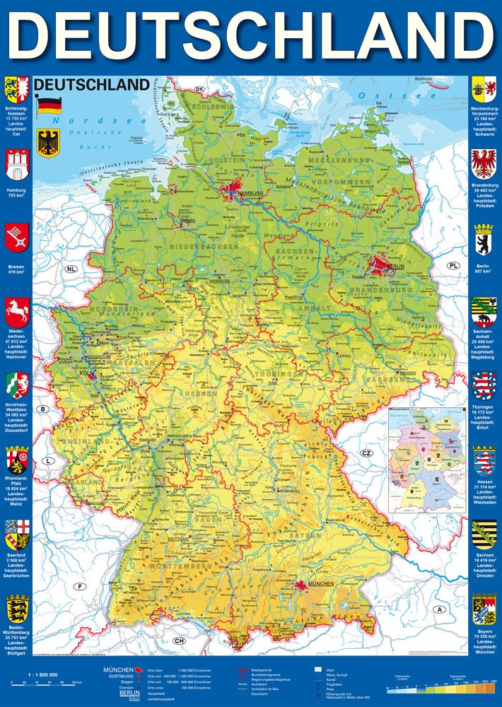 Deutschlandkarte | Puzzle 1000T