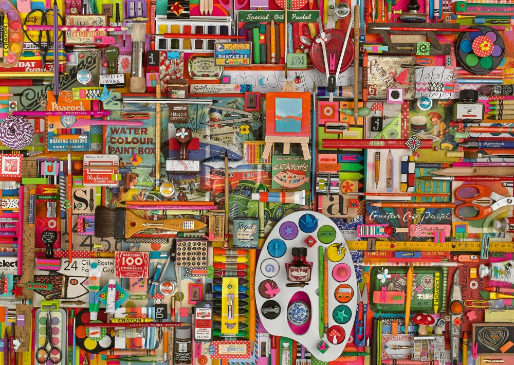 Shalley Davies: Vintage Künstlermaterialien | Puzzle 1000T