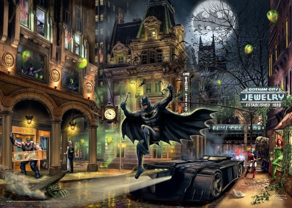 Thomas Kinkade Studios: DC, Batman Gotham City | Puzzle 1000T