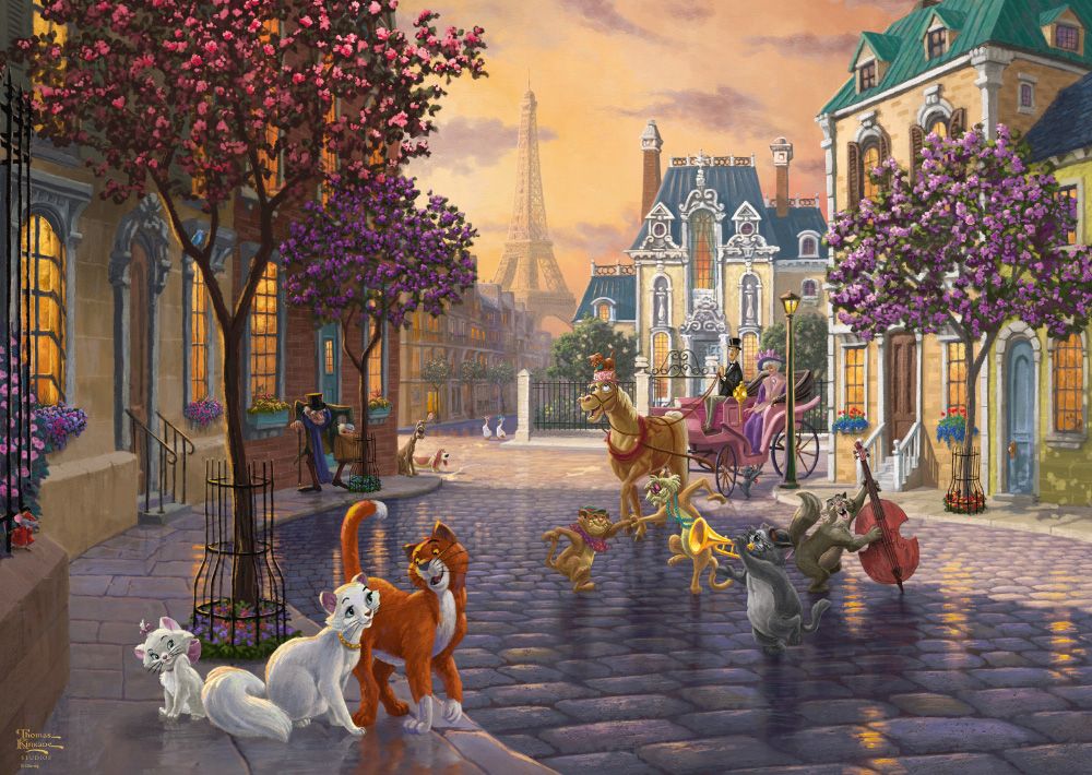 Thomas Kinkade Studios: Disney Dreams Collection - The Aristocats | Puzzle 1000T