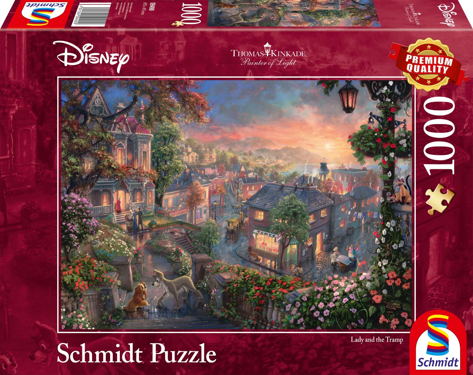 Thomas Kinkade Studios: Painter of Light - Disney - Susi und Strolch | Puzzle 1000T