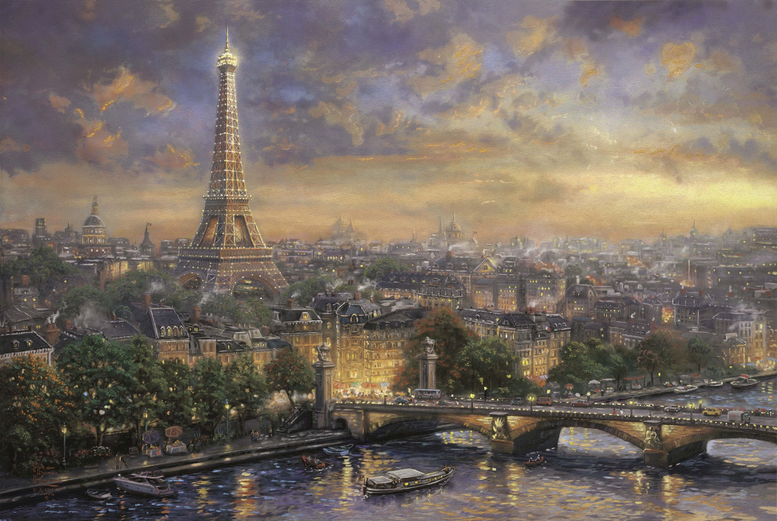 Thomas Kinkade: Painter of Light - Paris, Stadt der Liebe | Puzzle 1000T