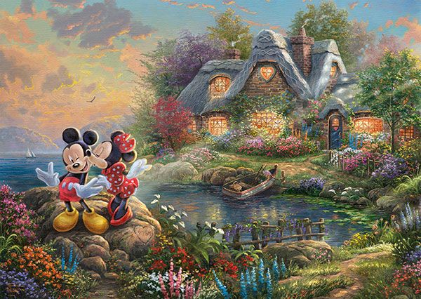 Thomas Kinkade: Painter of Light - Disney - Sweethearts, Mickey & Minnie | Puzzle 1000T