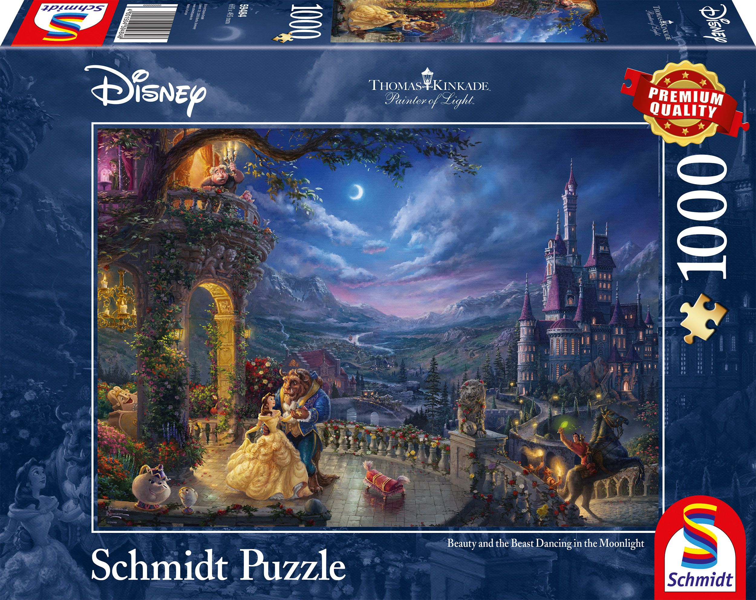 Thomas Kinkade: Painter of Light - Disney - Die Schöne und das Biest - Tanz im Mondlicht | Puzzle 1000T