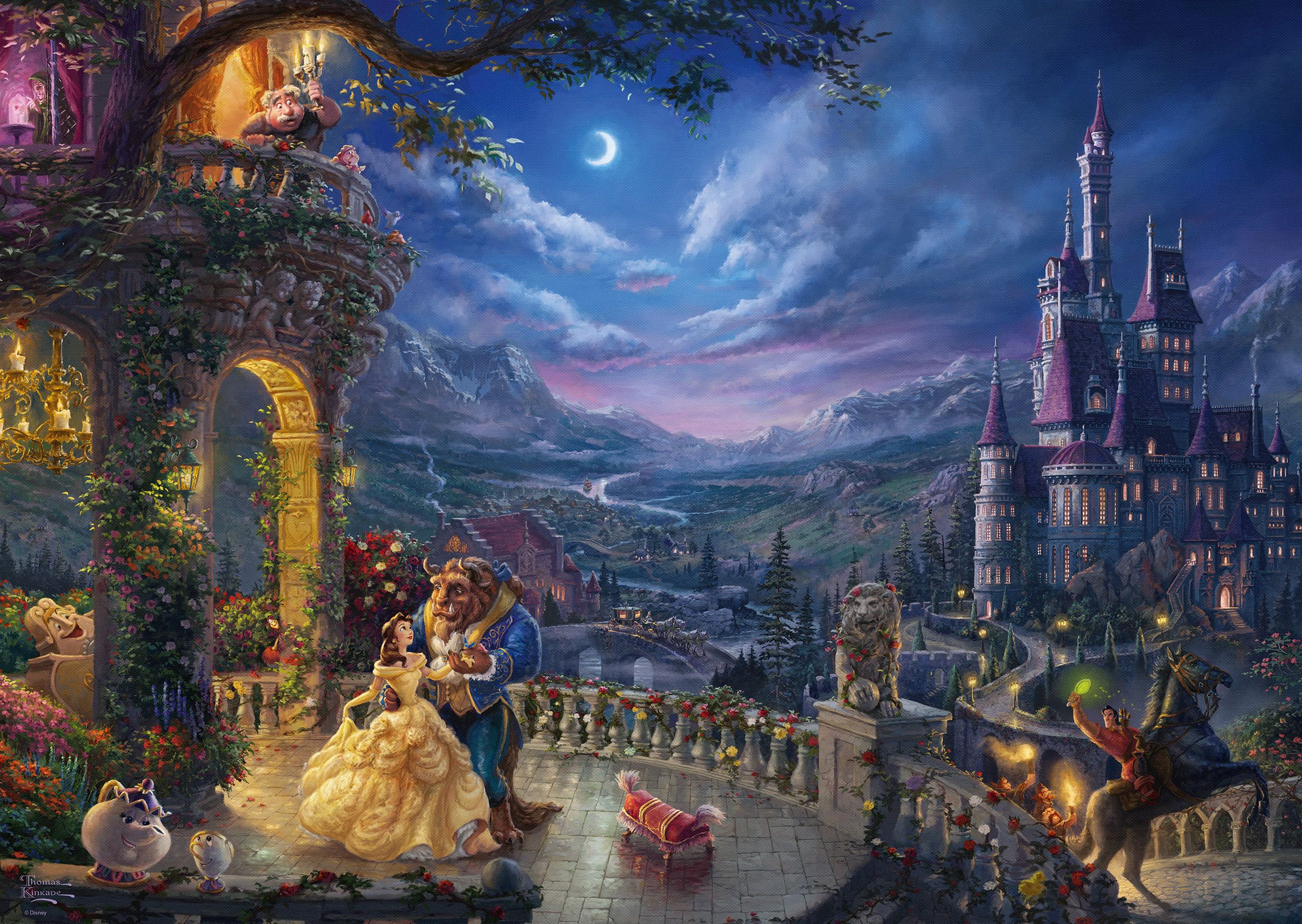 Thomas Kinkade: Painter of Light - Disney - Die Schöne und das Biest - Tanz im Mondlicht | Puzzle 1000T