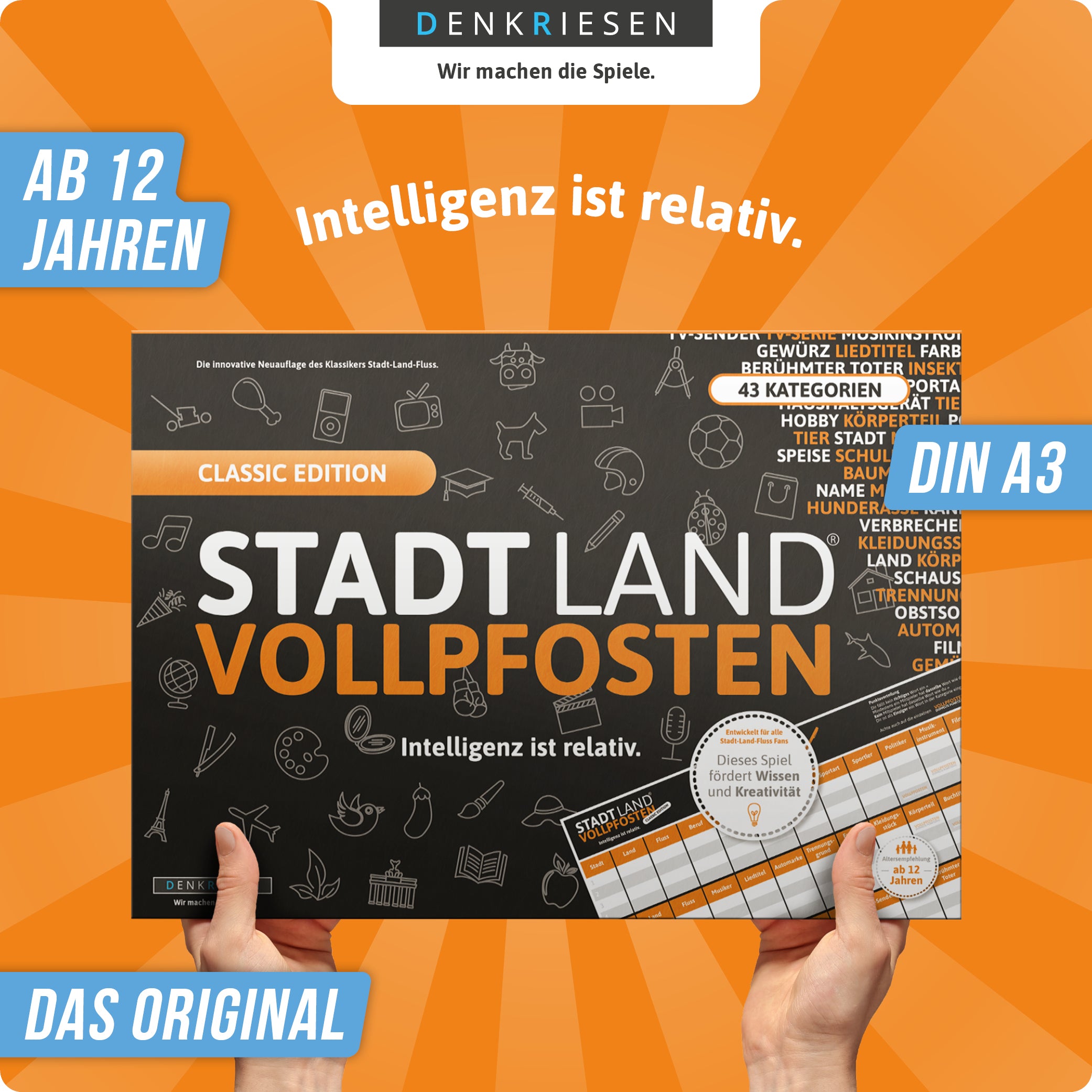 Stadt Land Vollpfosten - Classic Edition | DinA3 Format