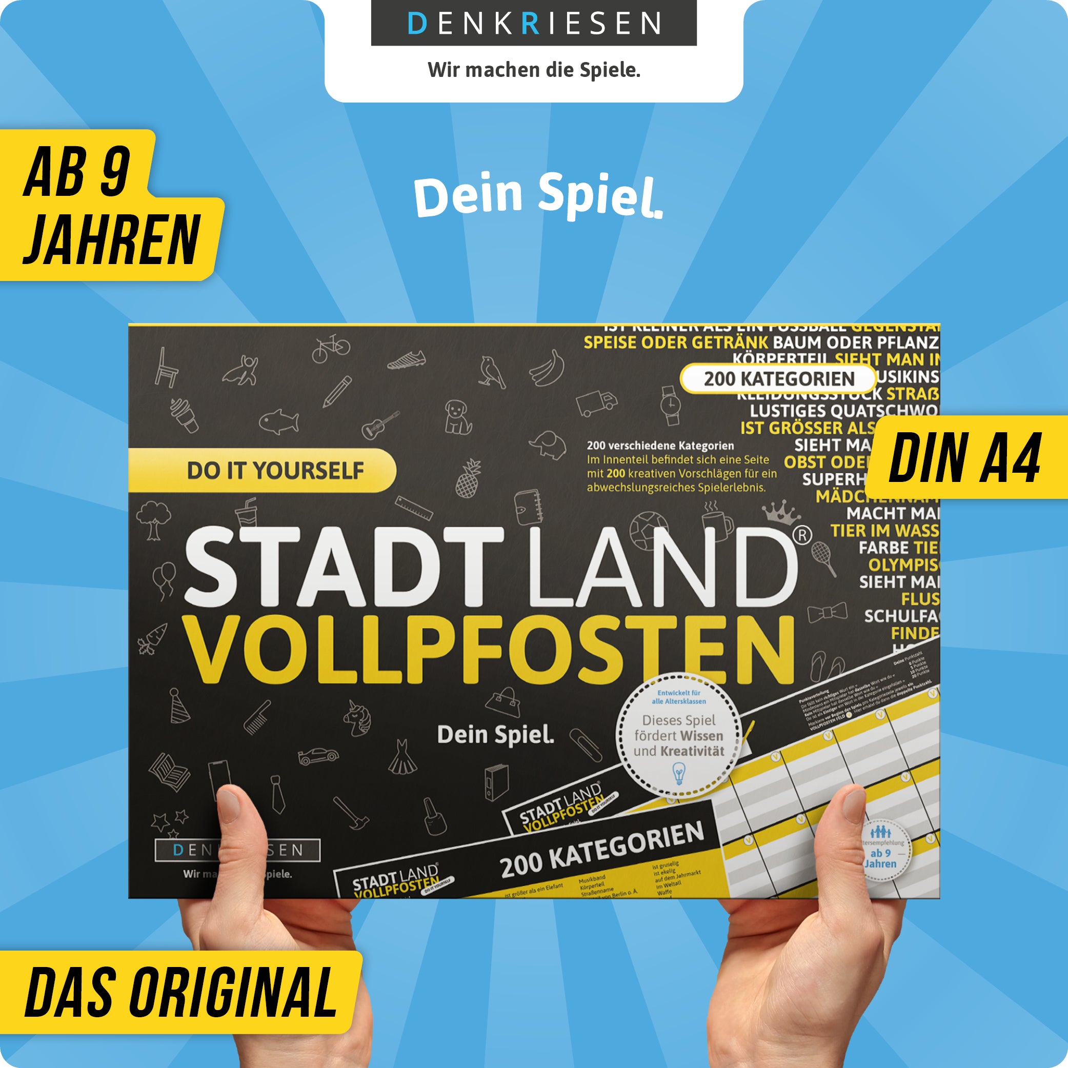 Stadt Land Vollpfosten - Do It Yourself Edition | DinA4 Format
