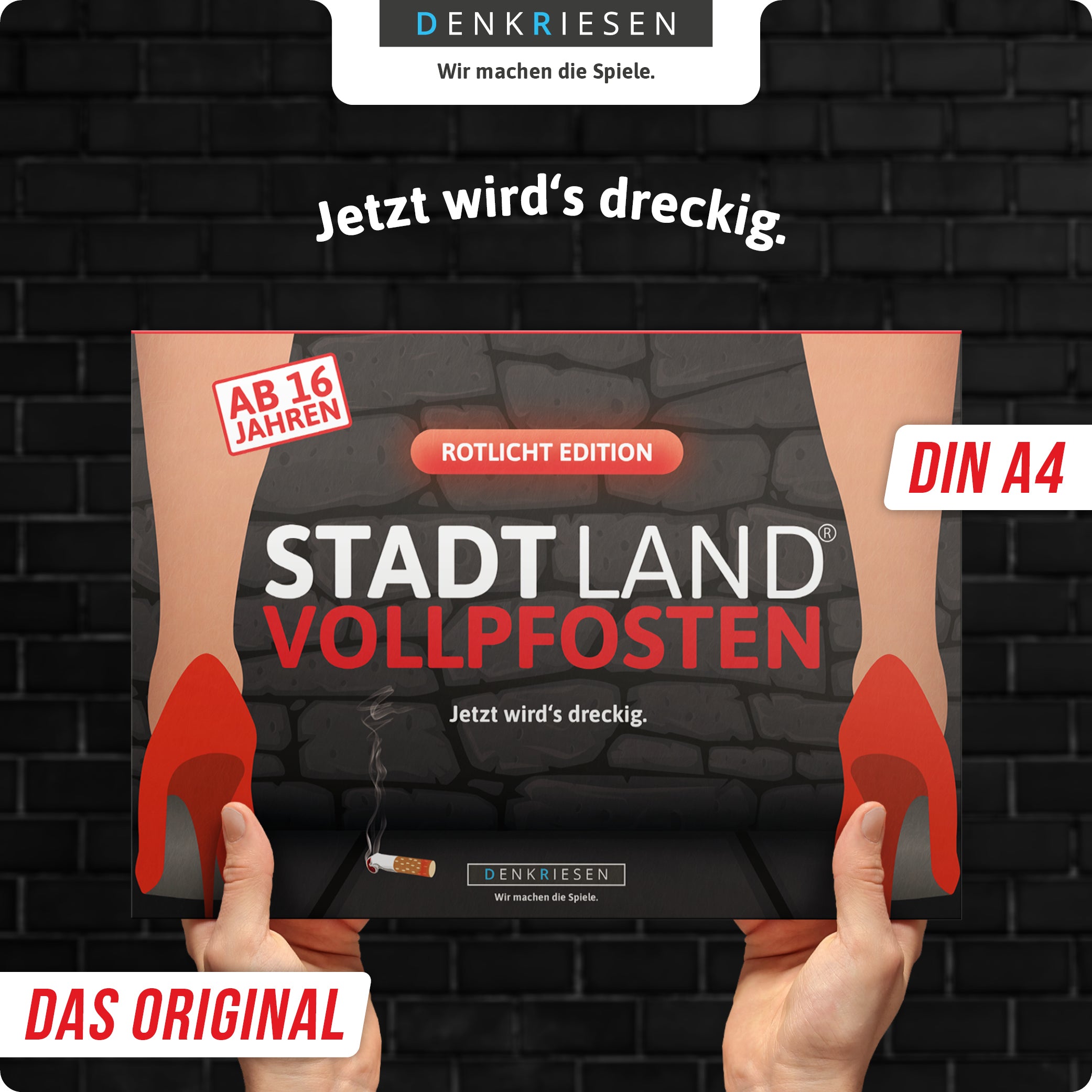Stadt Land Vollpfosten - Rotlicht Edition | DinA4 Format