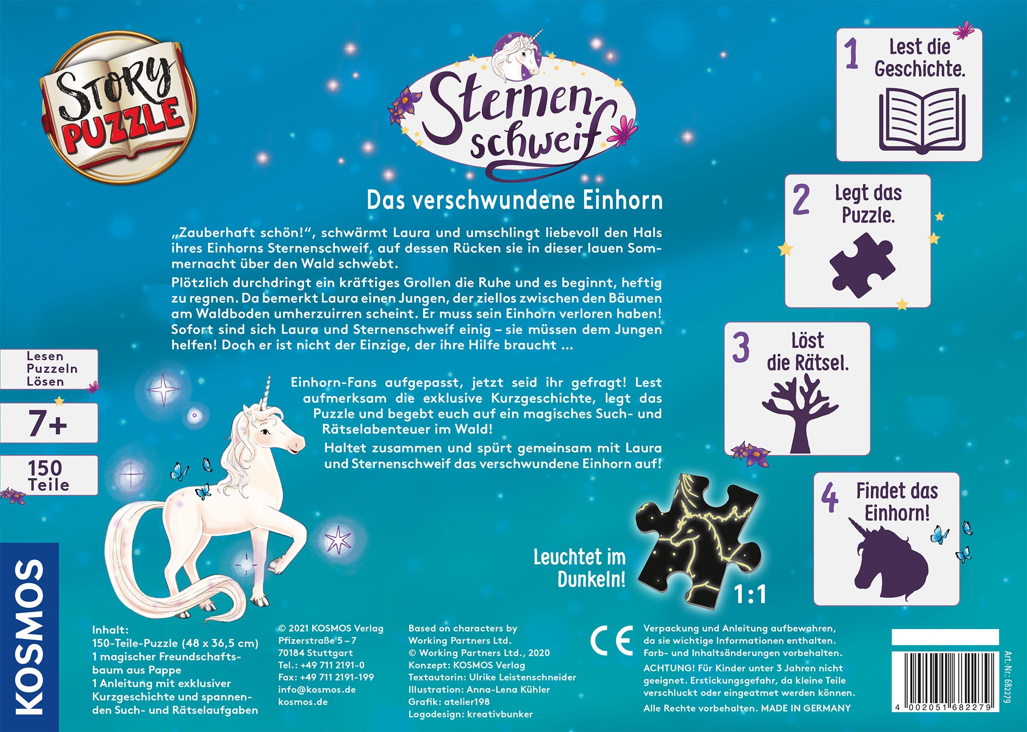 Sternenschweif - Das verschwundene Einhorn | Storypuzzle 150 Teile | Kosmos