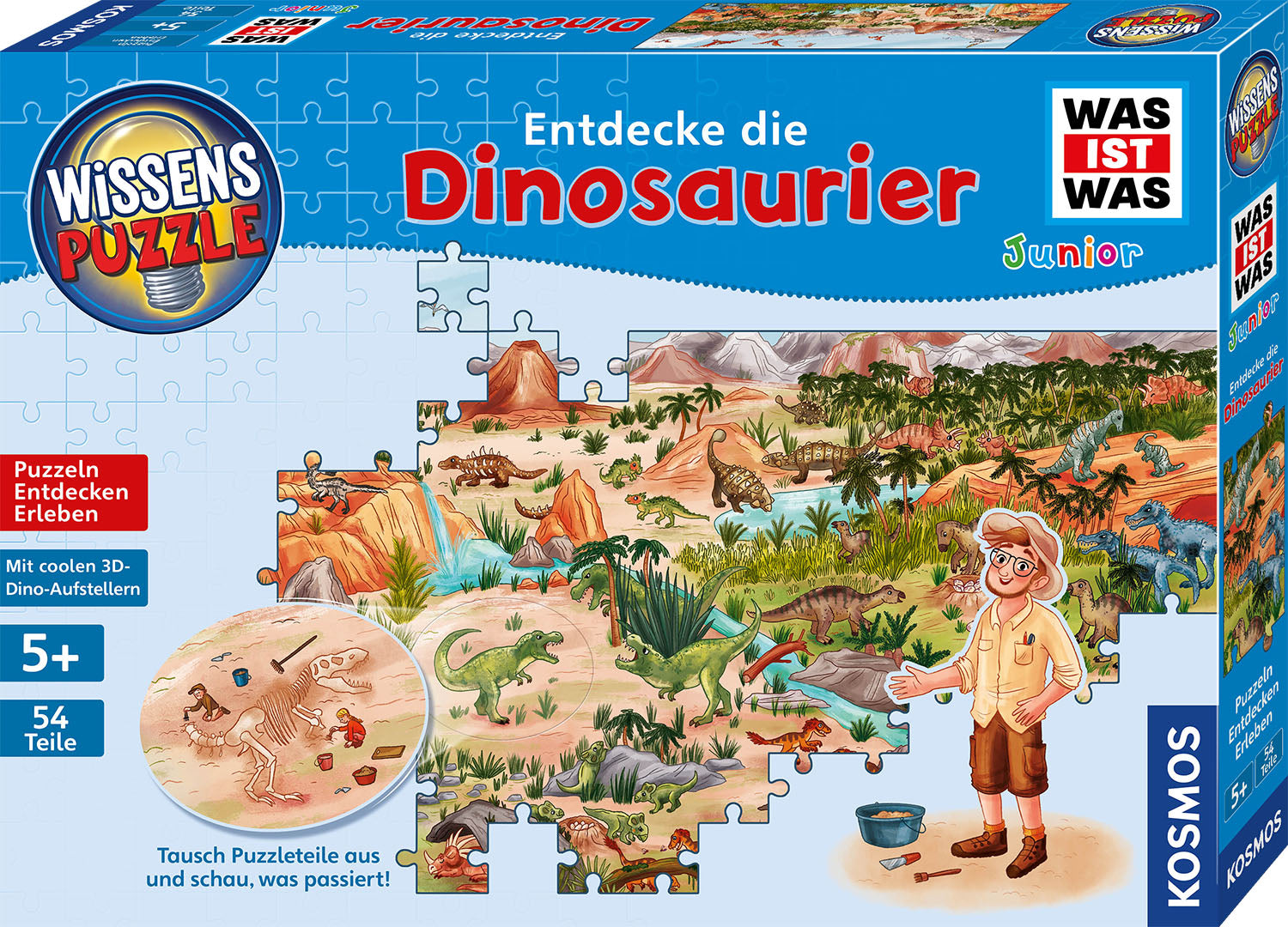 Was ist Was? Junior - Dinosaurier | Wissenspuzzle 54 Teile | Kosmos
