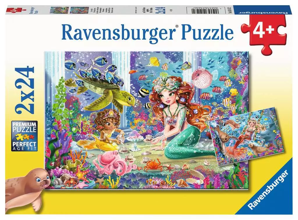 Zauberhafte Meerjungfrauen | Puzzle 2x24 Teile | Ravensburger
