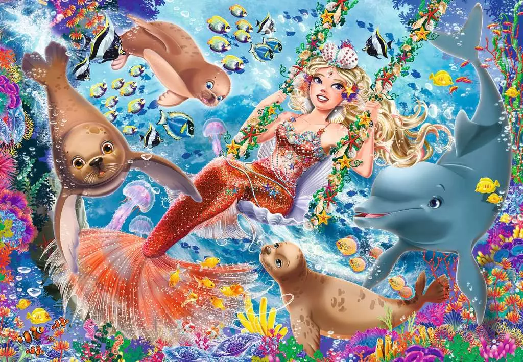 Zauberhafte Meerjungfrauen | Puzzle 2x24 Teile | Ravensburger
